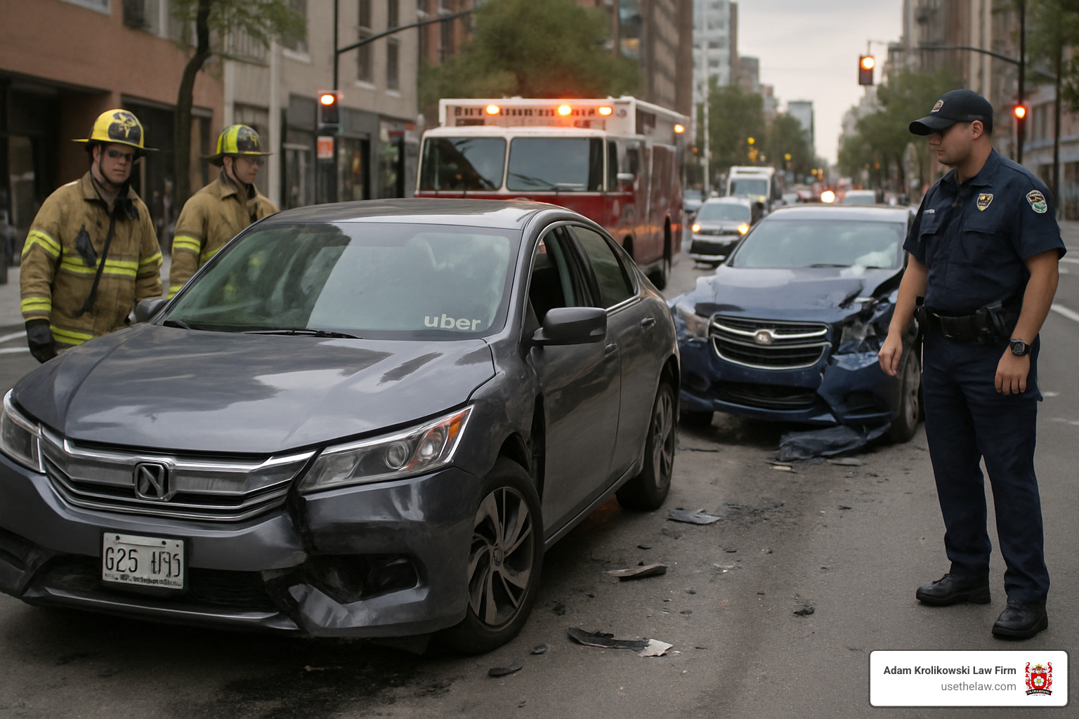 car accident with rideshare vehicle - uber lyft accidents