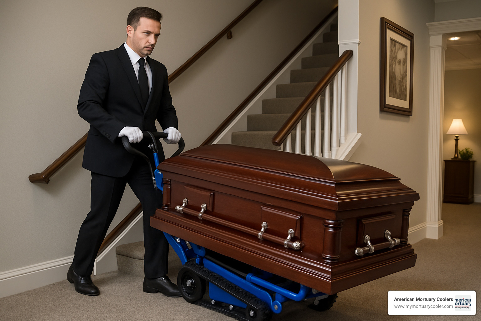 mortuary stepper stair climbing system - www.mortuarylift.net