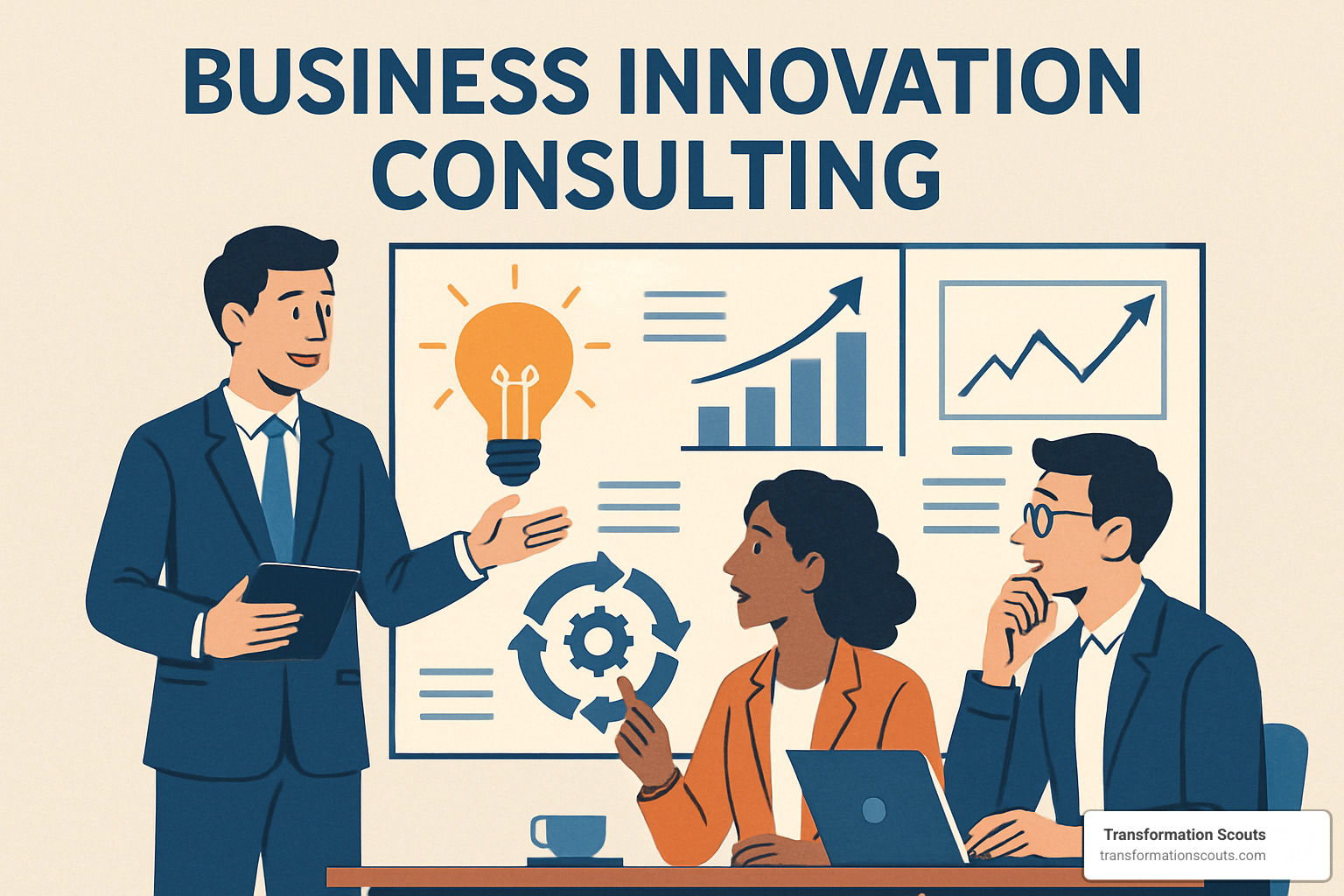 Strategic innovation roadmap canvas showing timeline and key initiatives - business innovation consulting