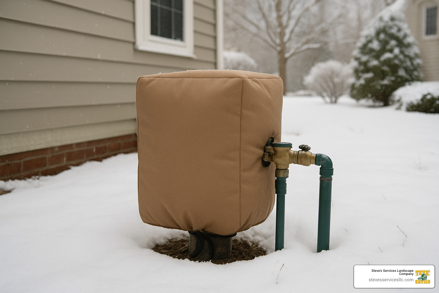 insulated backflow prevention device - frozen irrigation system