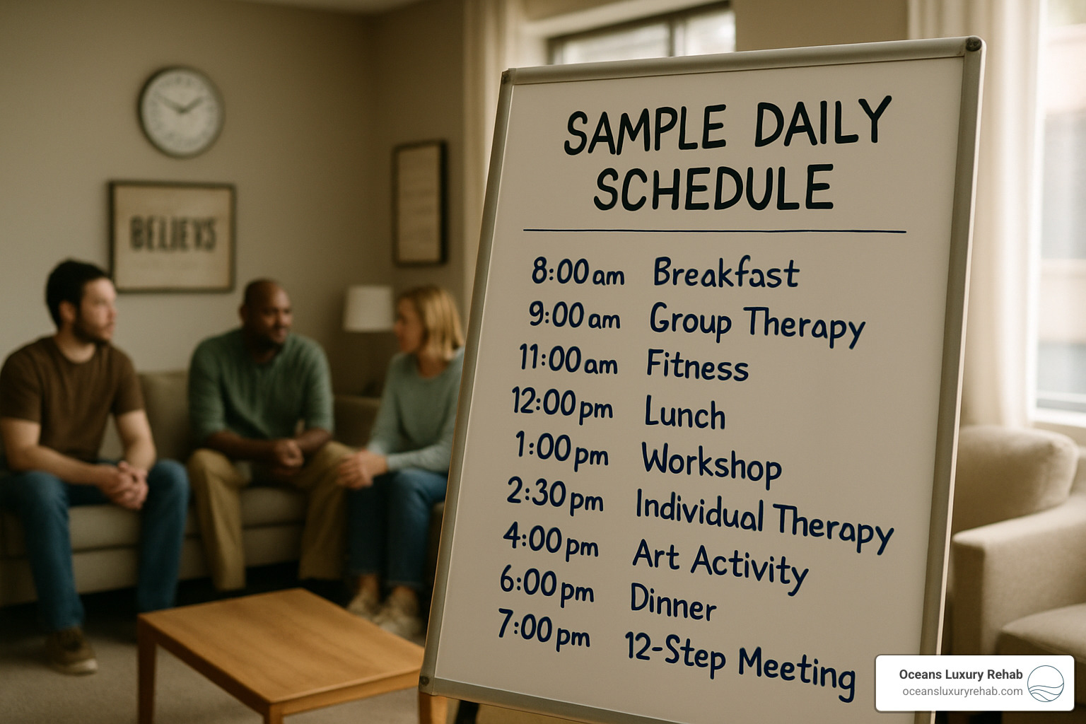 sample daily schedule at a residential rehab facility - how does drug rehab work