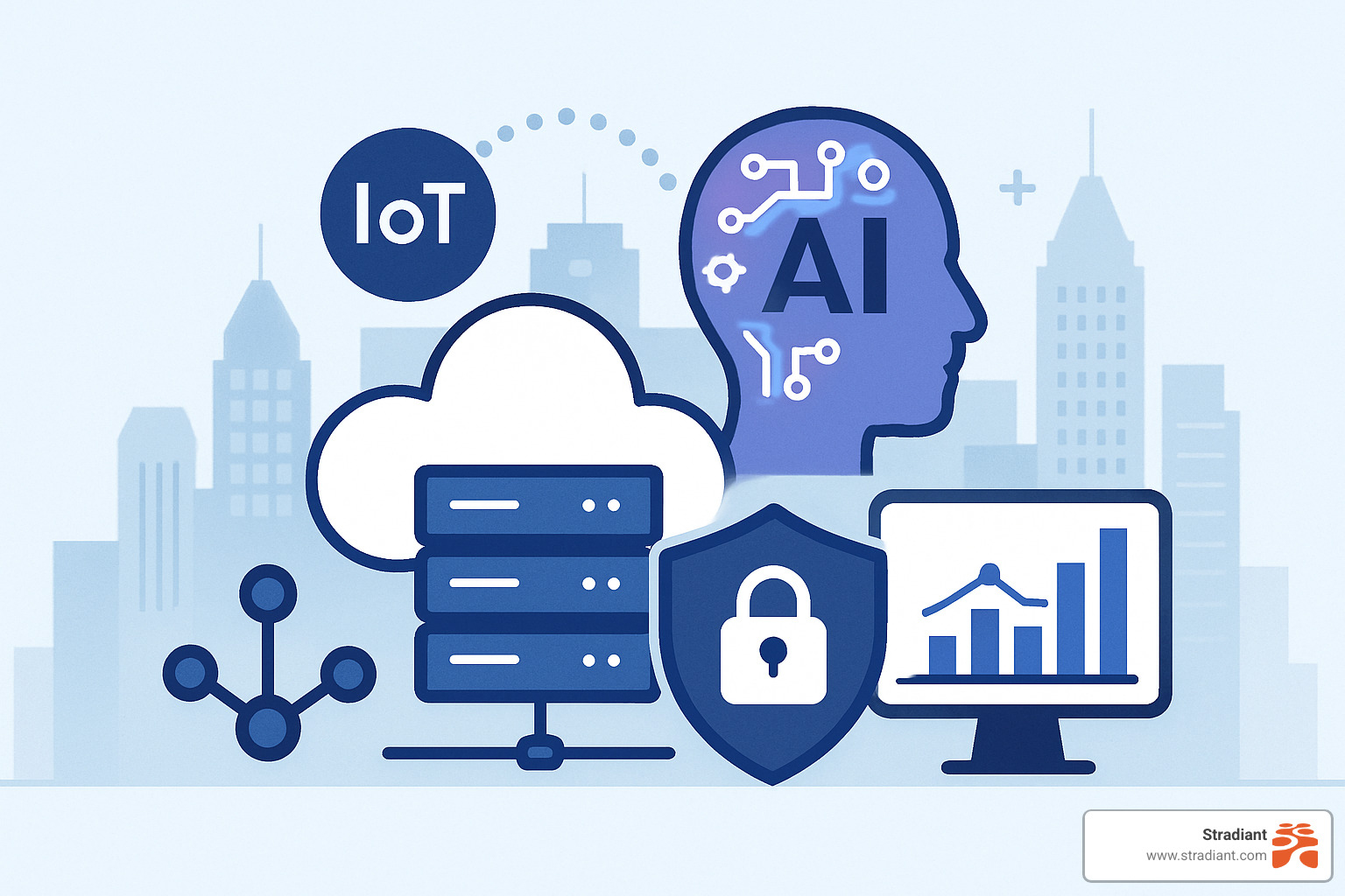Cloud computing and emerging technology icons - it consulting for smbs