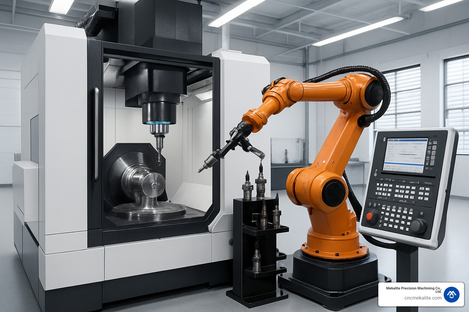 5-axis cnc machining center with robotic tool changer - low volume CNC machining