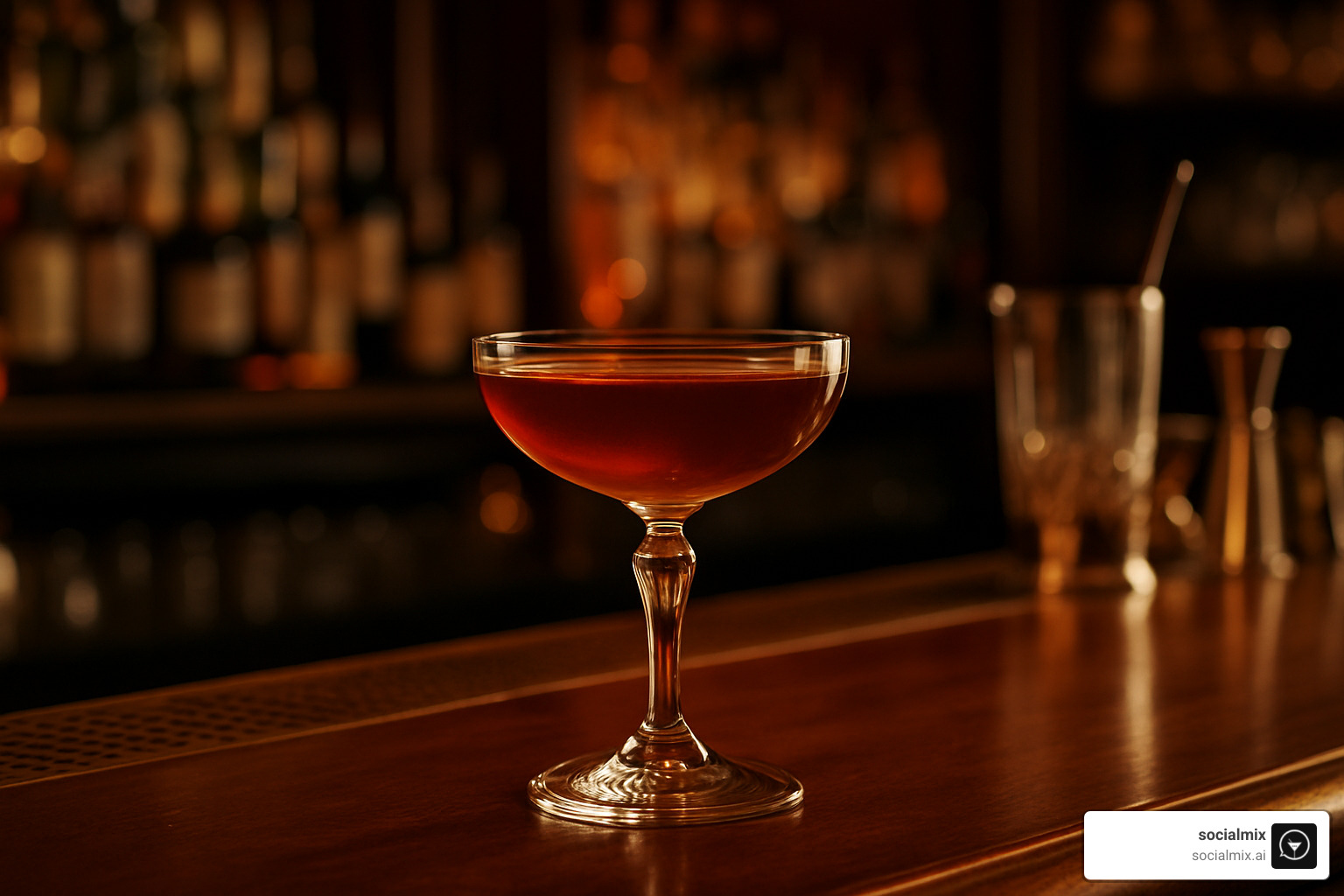 coupe glass in bar setting - cocktail glass