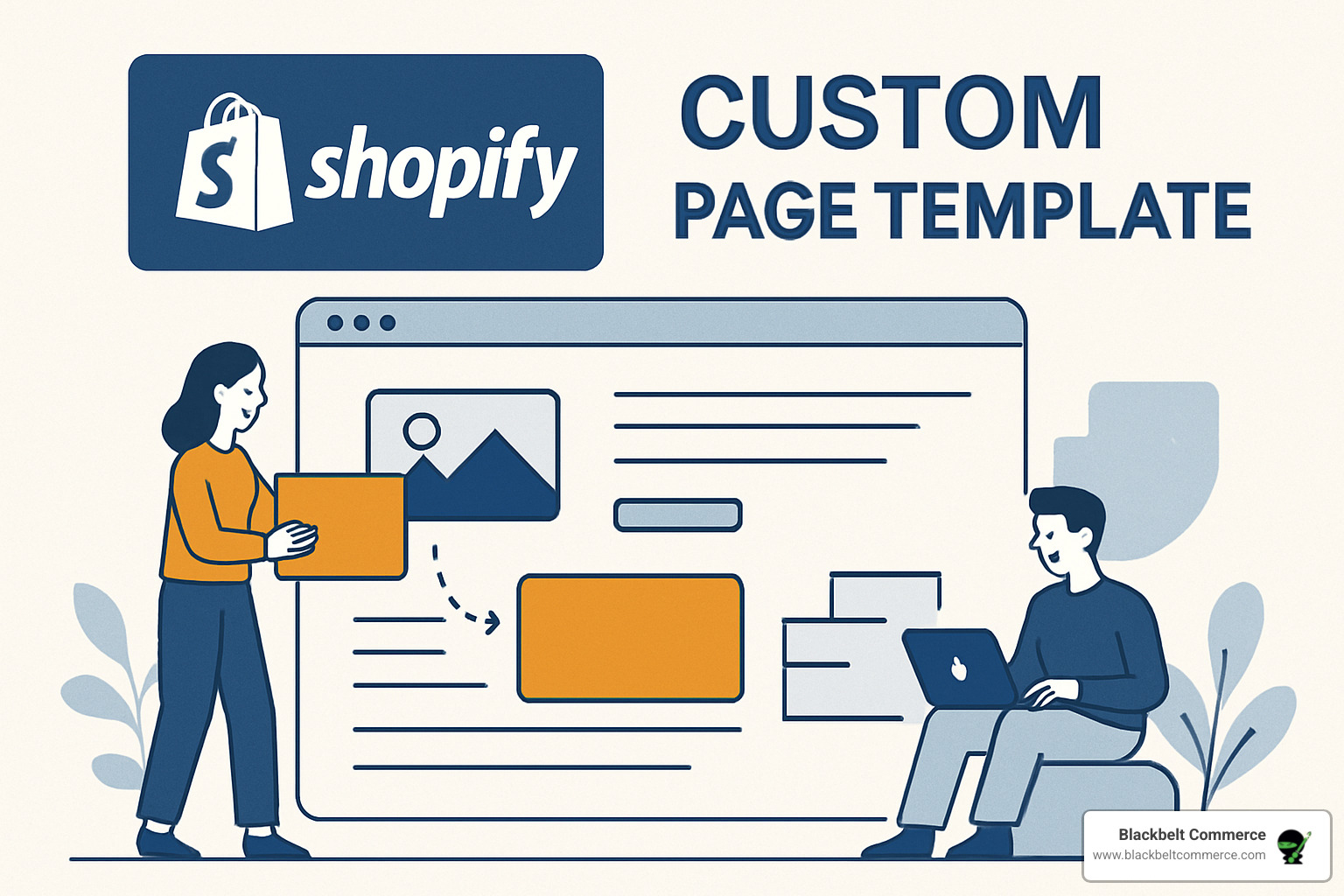 theme editor with sections and template options - custom page template shopify
