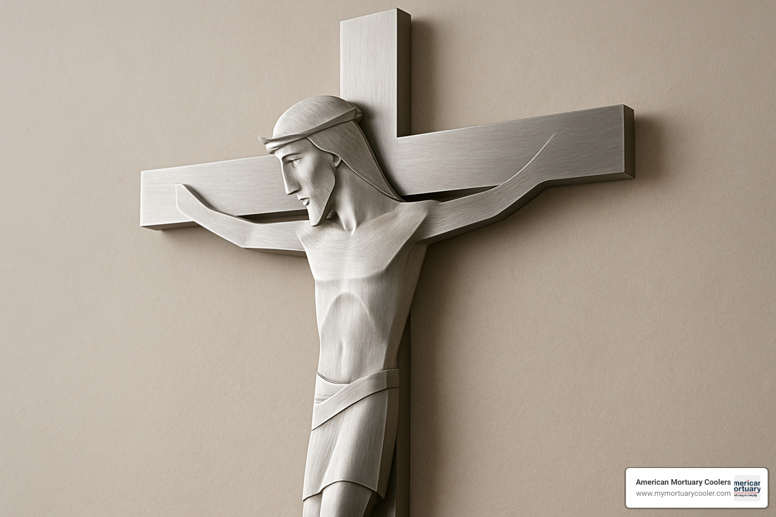 side view corpus on modern crucifix - modern crucifix
