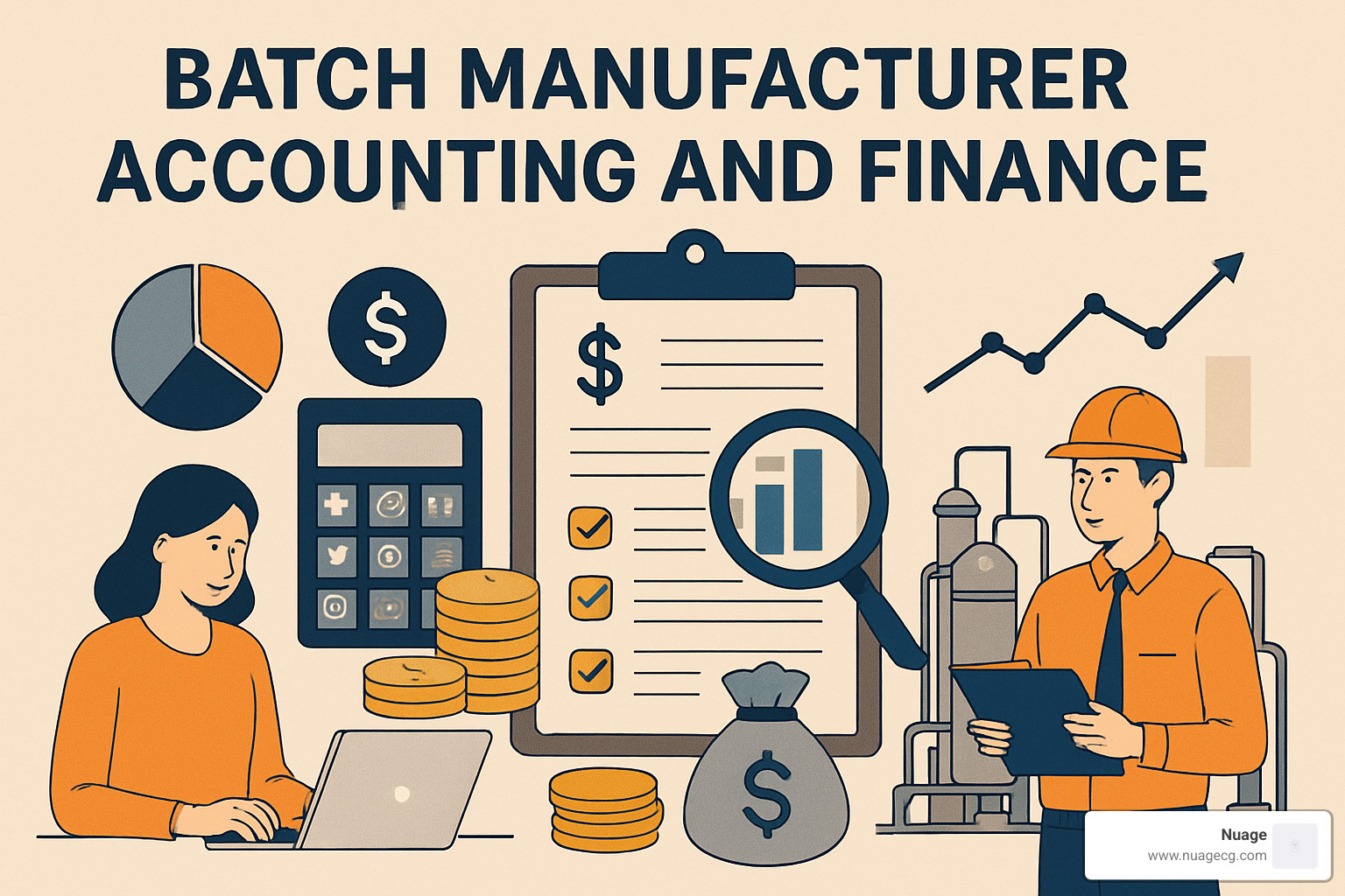 ERP dashboard showing batch manufacturing metrics - Batch Manufacturer Accounting and Finance