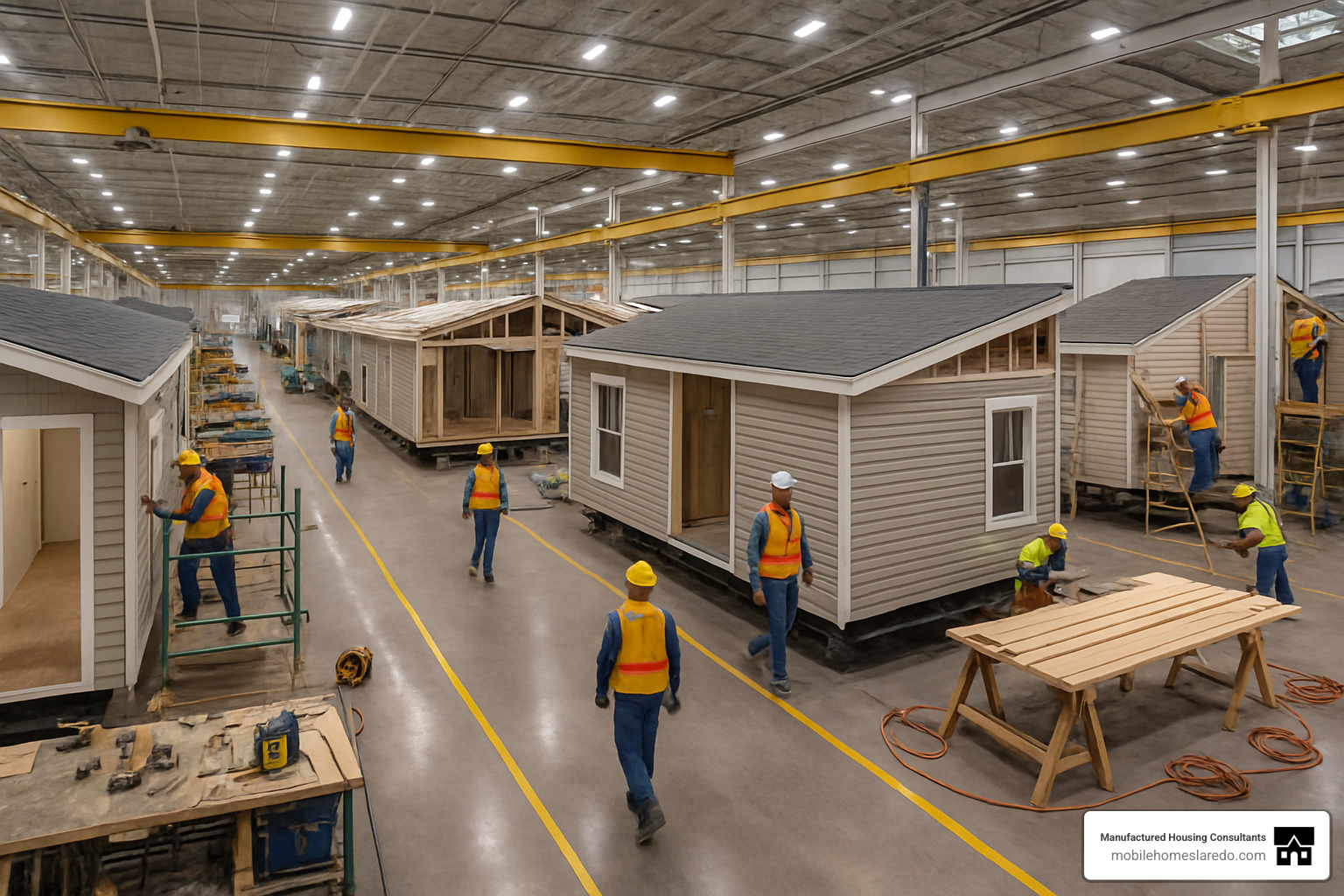 Factory floor of mobile home manufacturing facility - best rated mobile home manufacturer Factory floor of mobile home manufacturing facility - best rated mobile home manufacturer