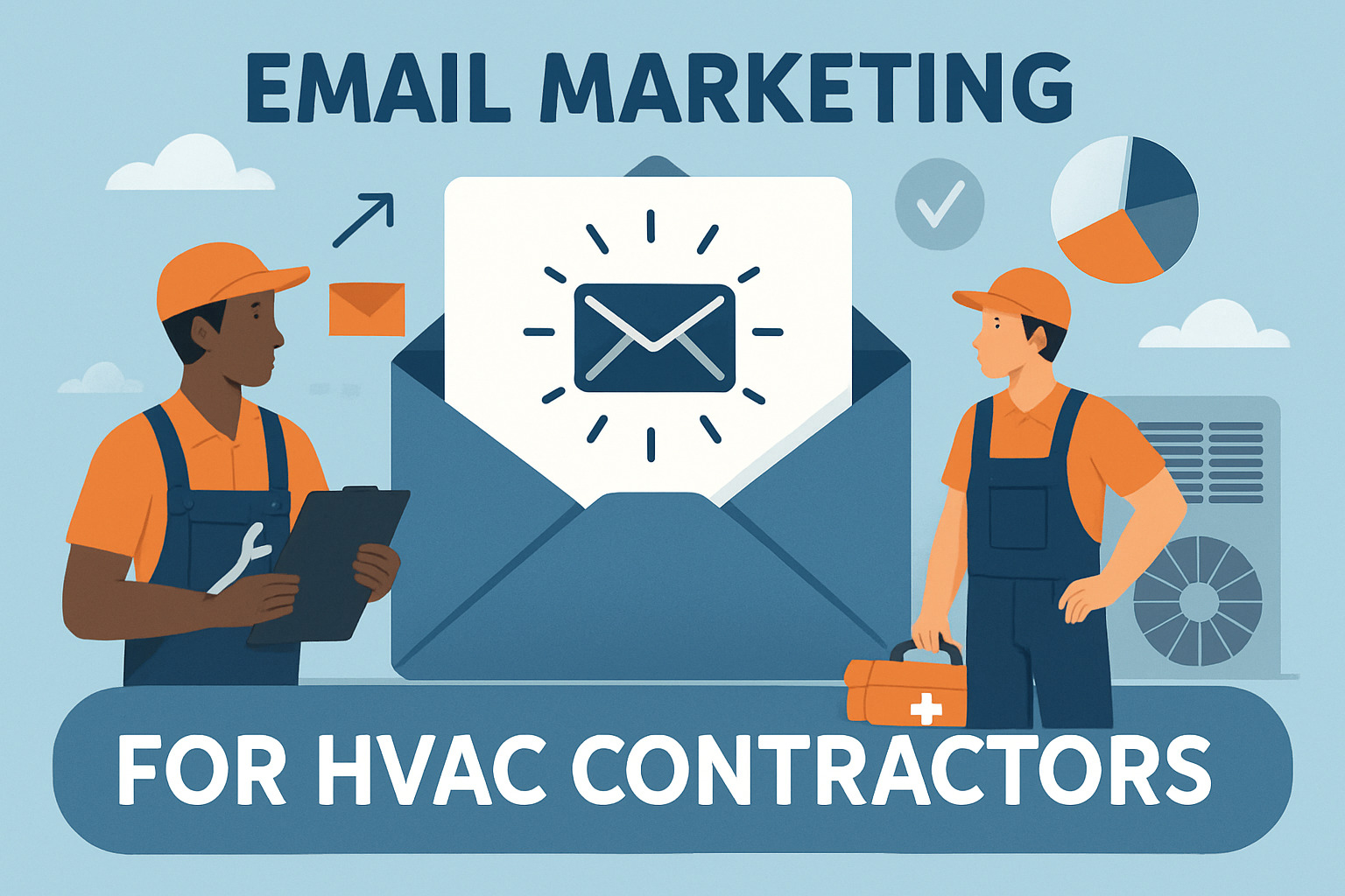 Email marketing dashboard showing customer segments and automation workflows - email marketing for hvac contractors