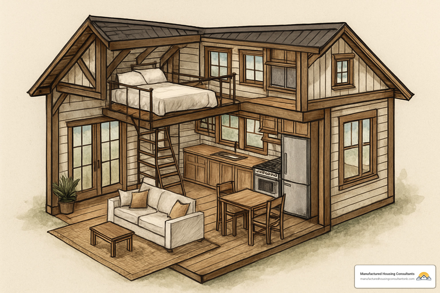 Modern farmhouse tiny home floor plan - Tiny home floor plans