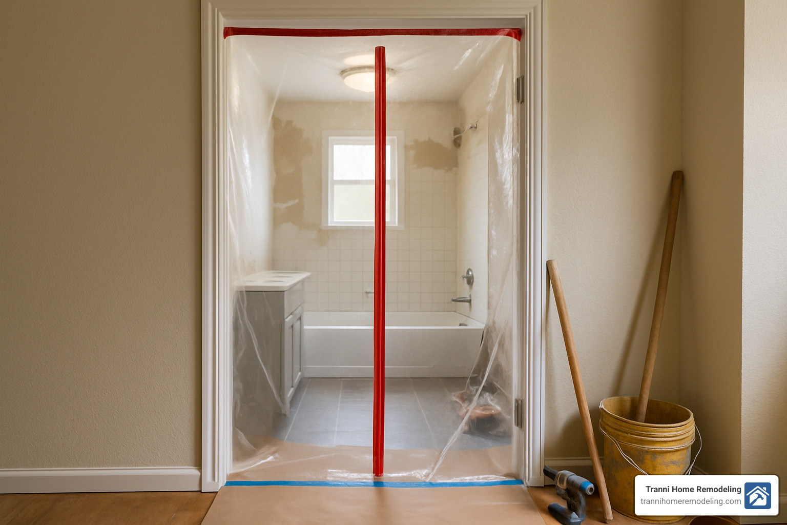 dust barrier for bathroom renovation - bathroom renovation contractors