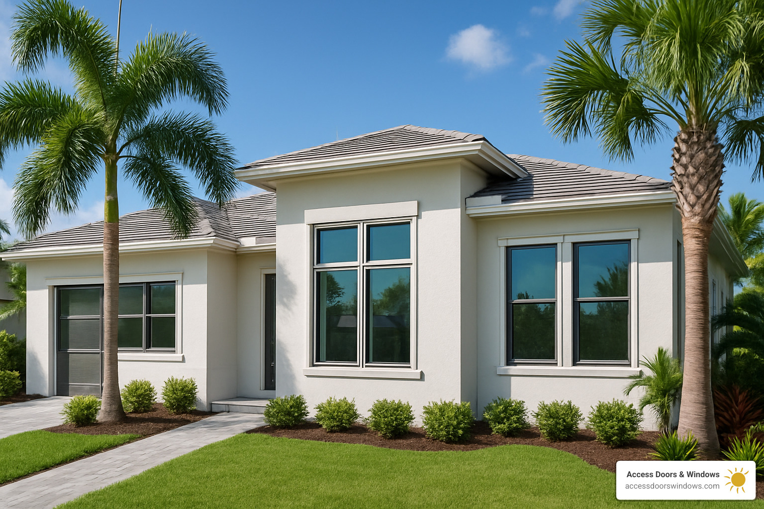 home with hurricane impact windows installed - hurricane window installation