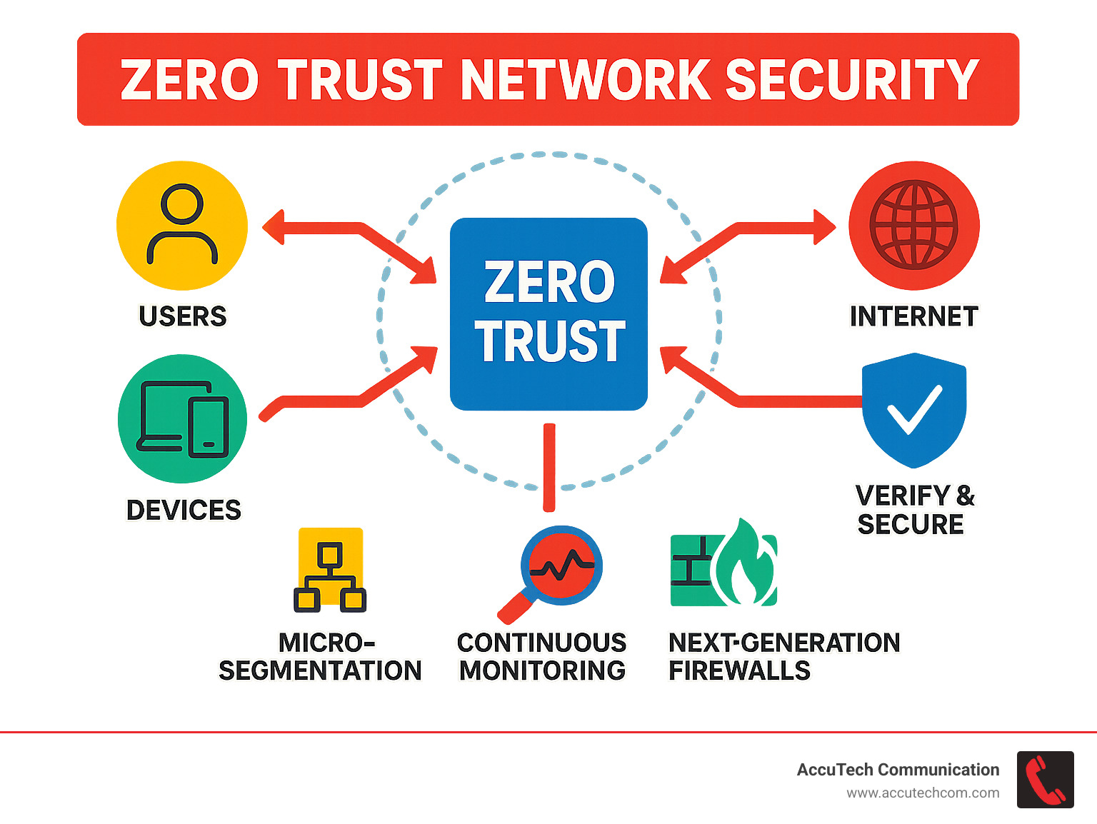 zero trust network security architecture diagram - Network Communications infographic 