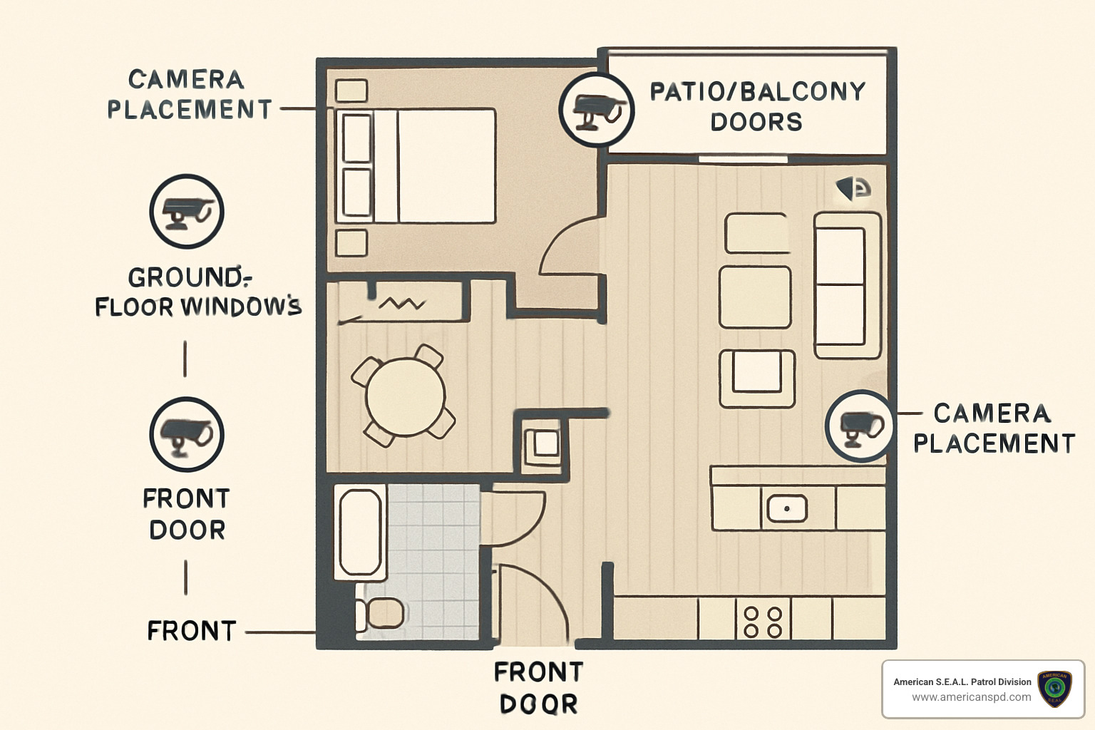 apartment security camera placement - security systems for apartments