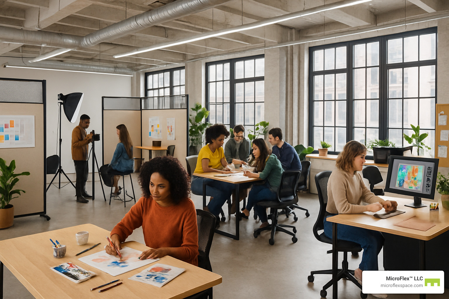 Creative workspace in a flexible leasing arrangement - flexible leasing spaces