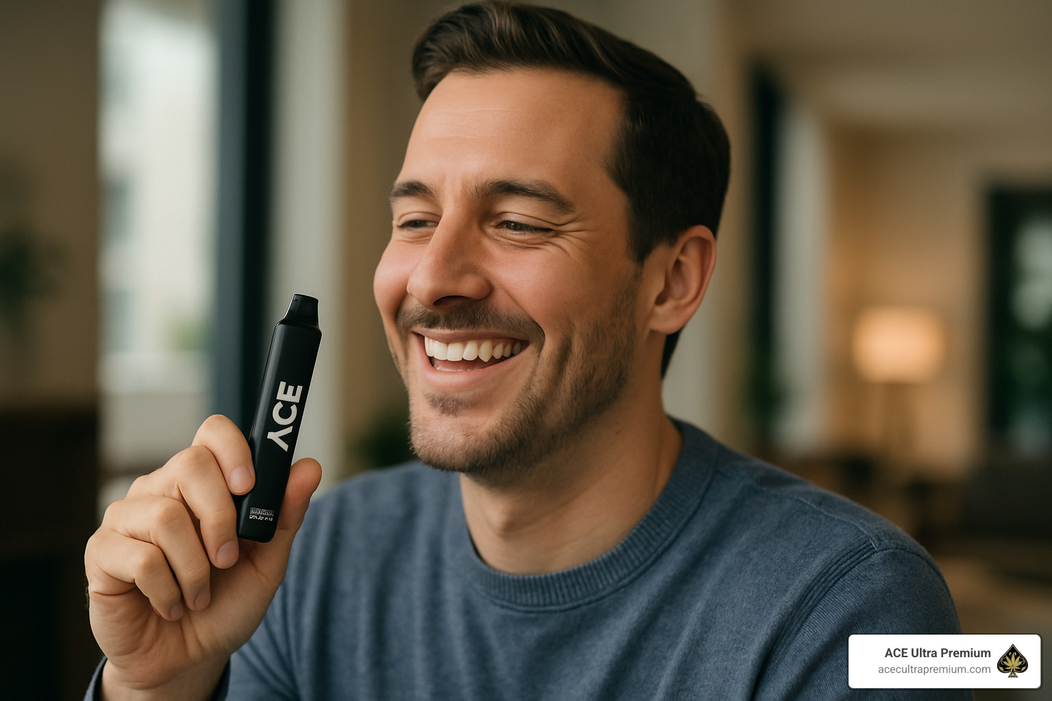 Satisfied user enjoying Ace Ultra Premium Disposable - ace ultra premium disposable Satisfied user enjoying Ace Ultra Premium Disposable - ace ultra premium disposable