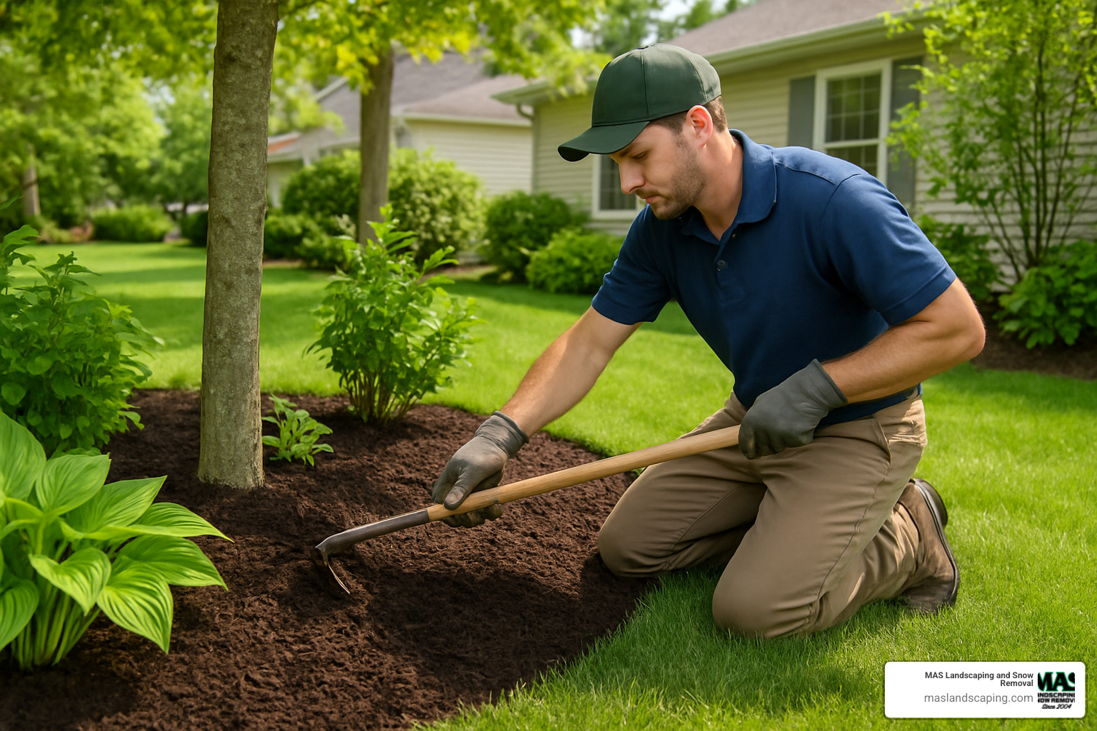 proper mulch application technique demonstration - mulch close to me