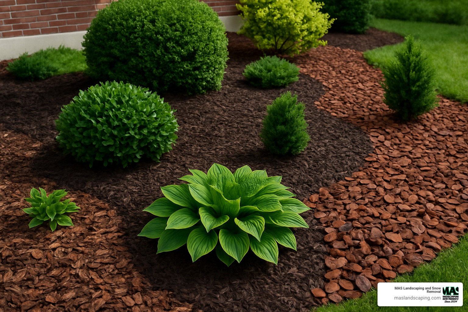 organic mulch varieties in garden beds - mulch close to me