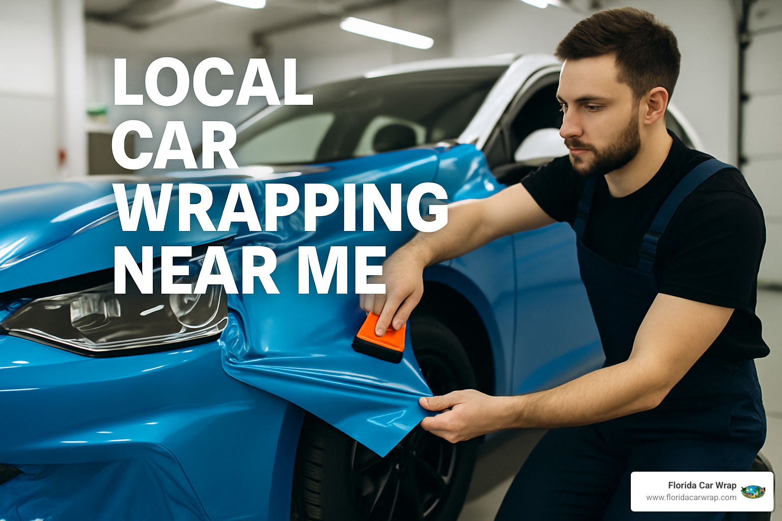 fleet of branded service vehicles with professional wraps - local car wrapping near me