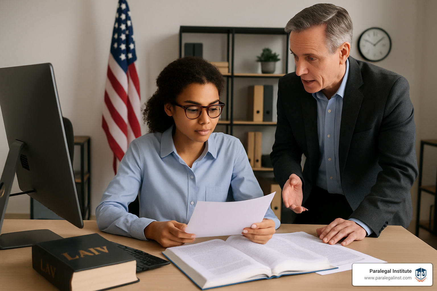 student in law office - paralegal studies certificate