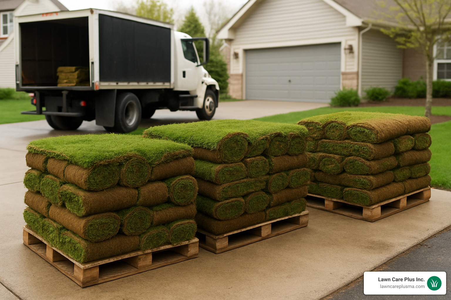 palletized sod delivery - new grass installation