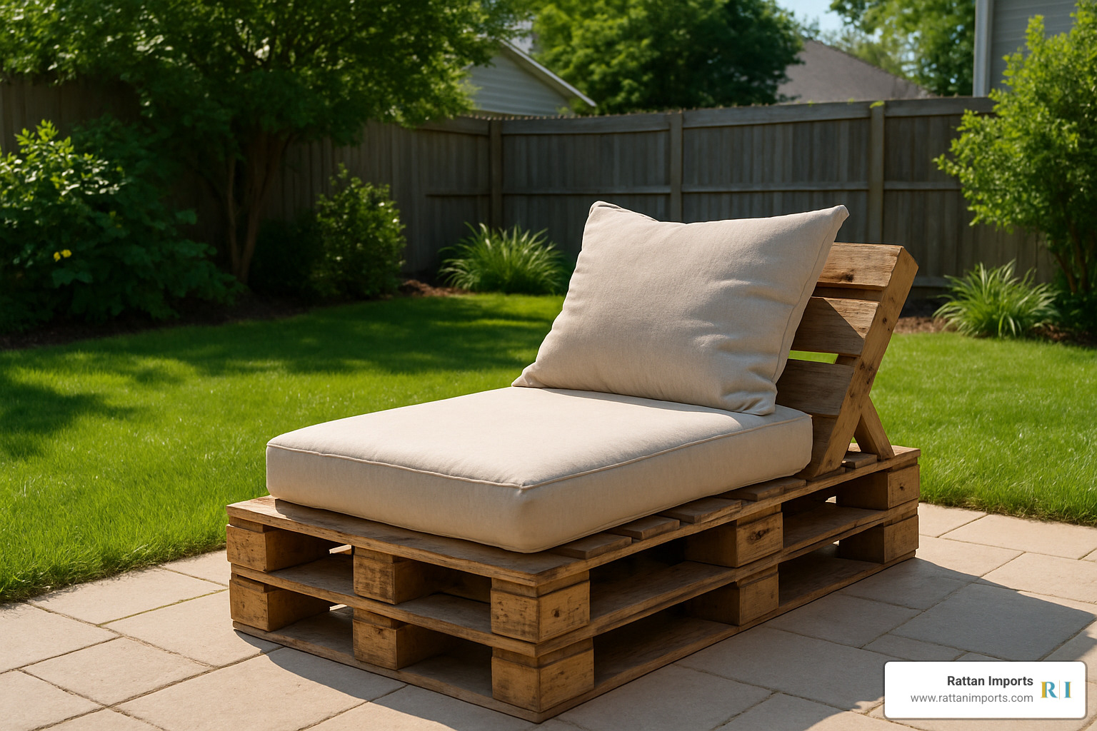 homemade pallet lounger - backyard lounge chairs