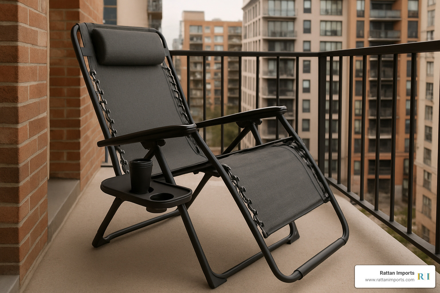 compact folding balcony lounge chair - backyard lounge chairs