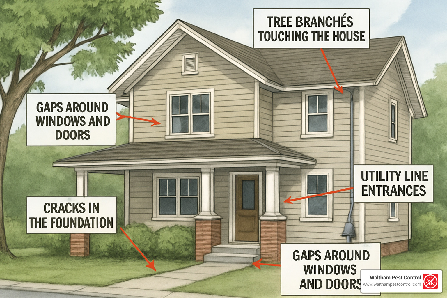 Various ant entry points into a house - best thing for ants in the house