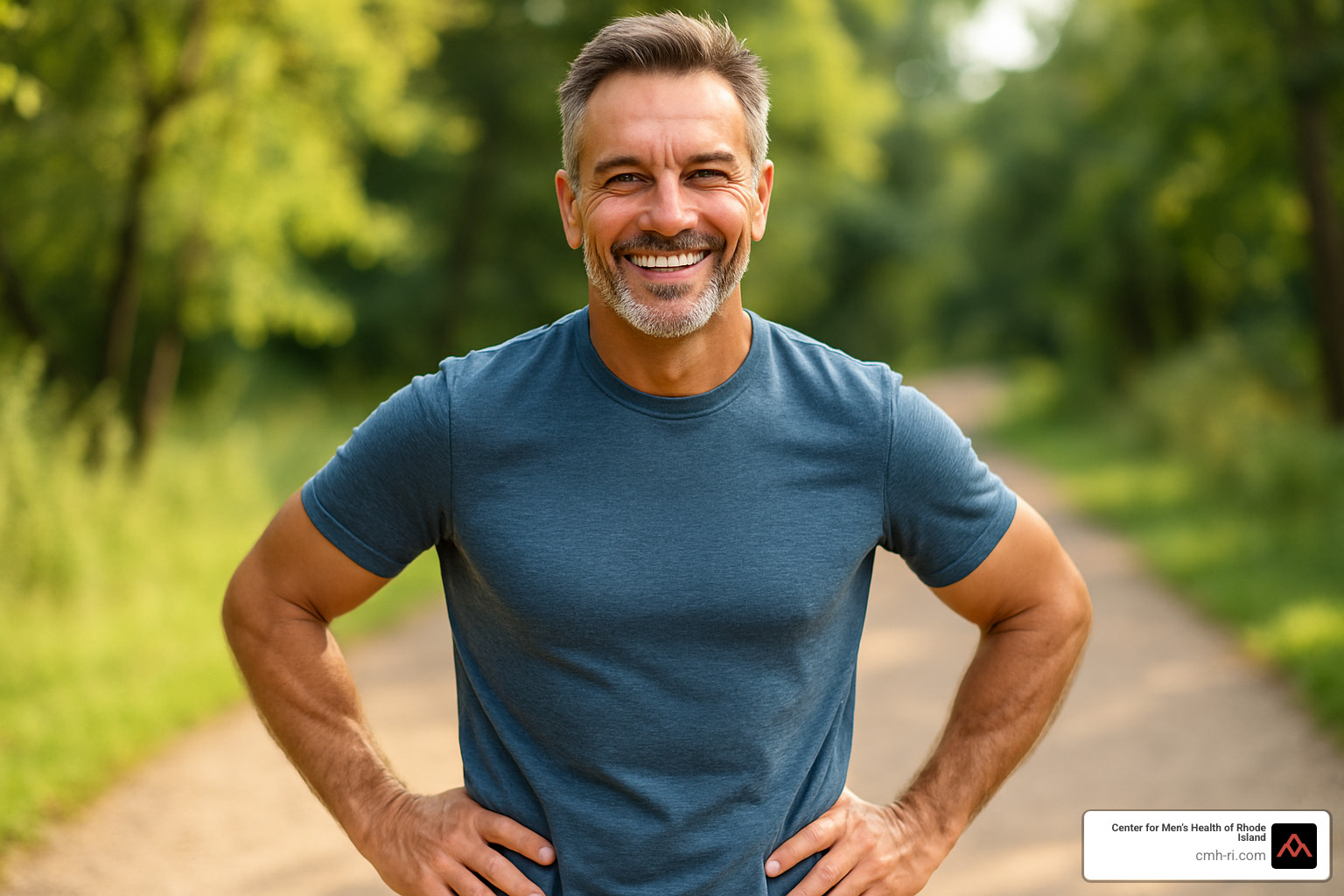 Man feeling energetic and active after testosterone therapy - Rhode Island testosterone therapy
