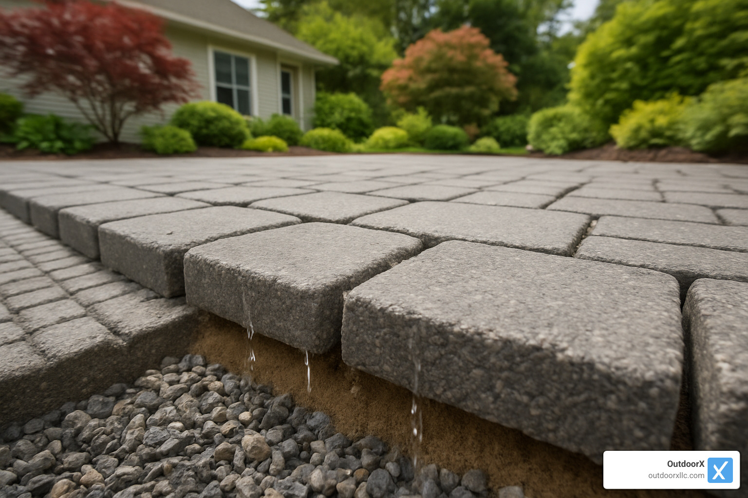 permeable paver walkway installation with drainage benefits - paver walkway installation