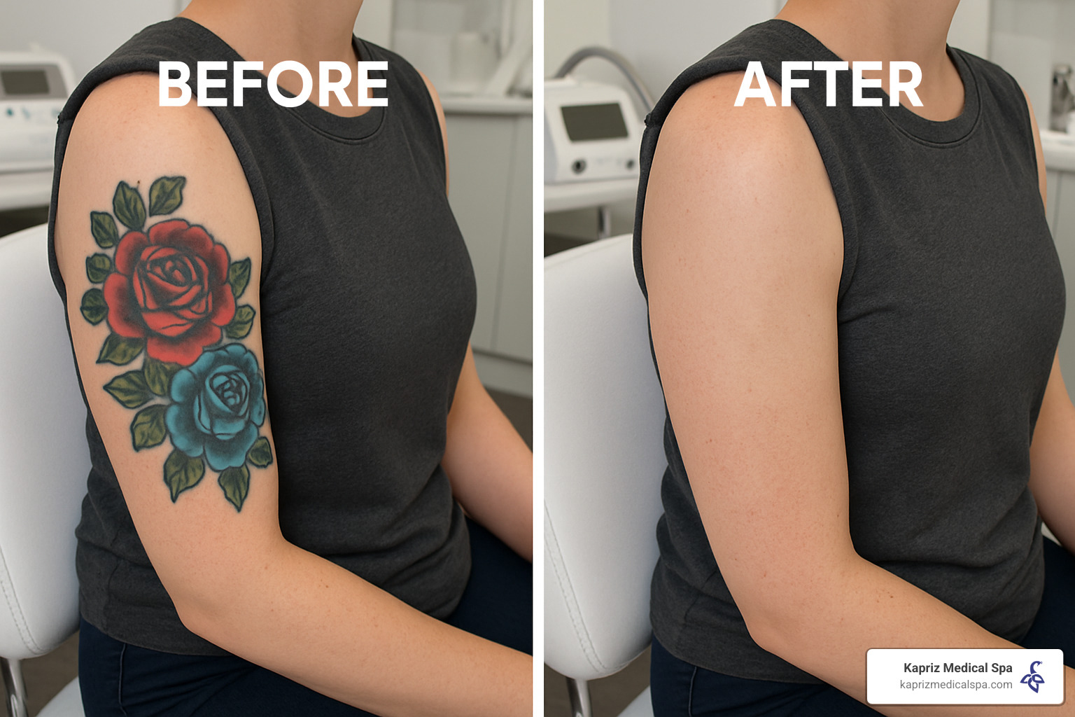 before and after tattoo removal results - affordable tattoo removal near me