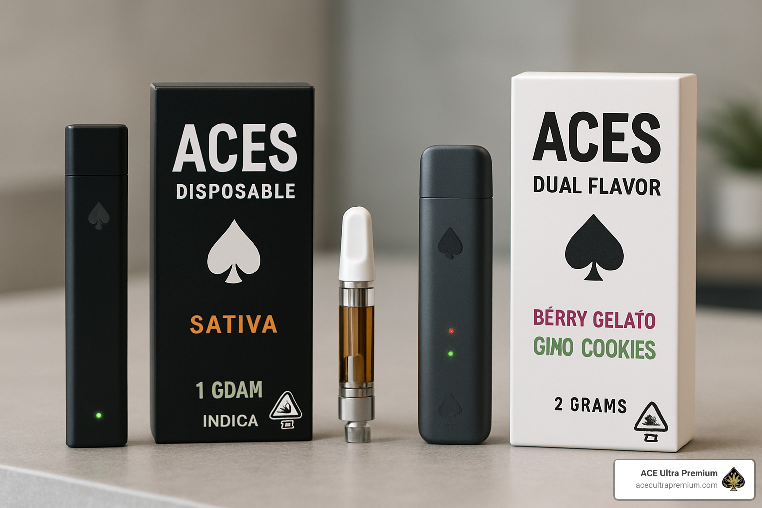 Aces cart product lineup showing different formats - aces cart Aces cart product lineup showing different formats - aces cart