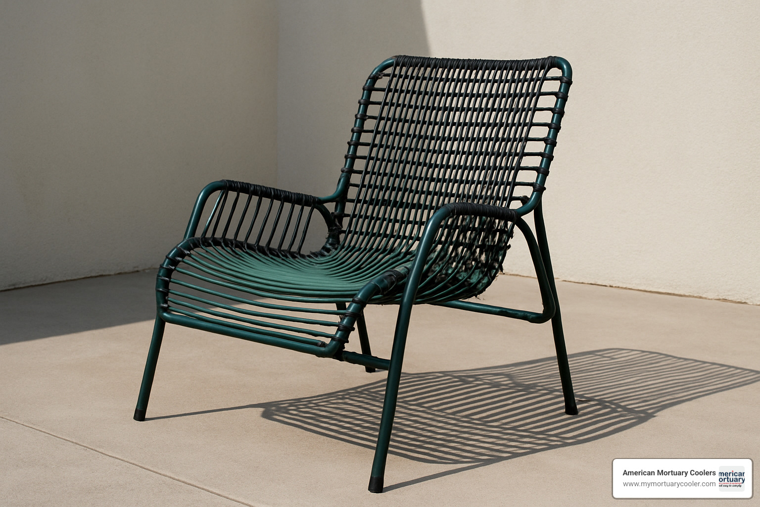 Green stretch chair with bungee elements - stretch chair