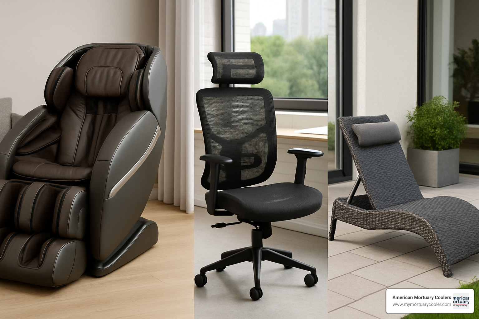 Different types of stretch chairs including massage, ergonomic office, and outdoor models - stretch chair