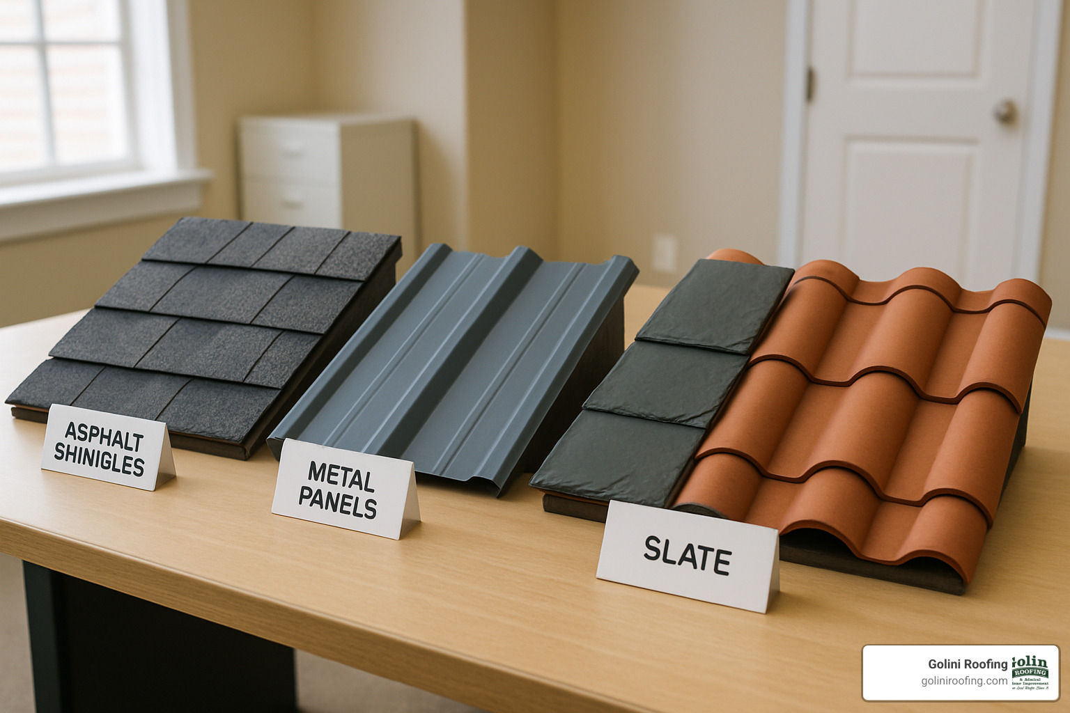 various roofing material samples and options - companies for roofing