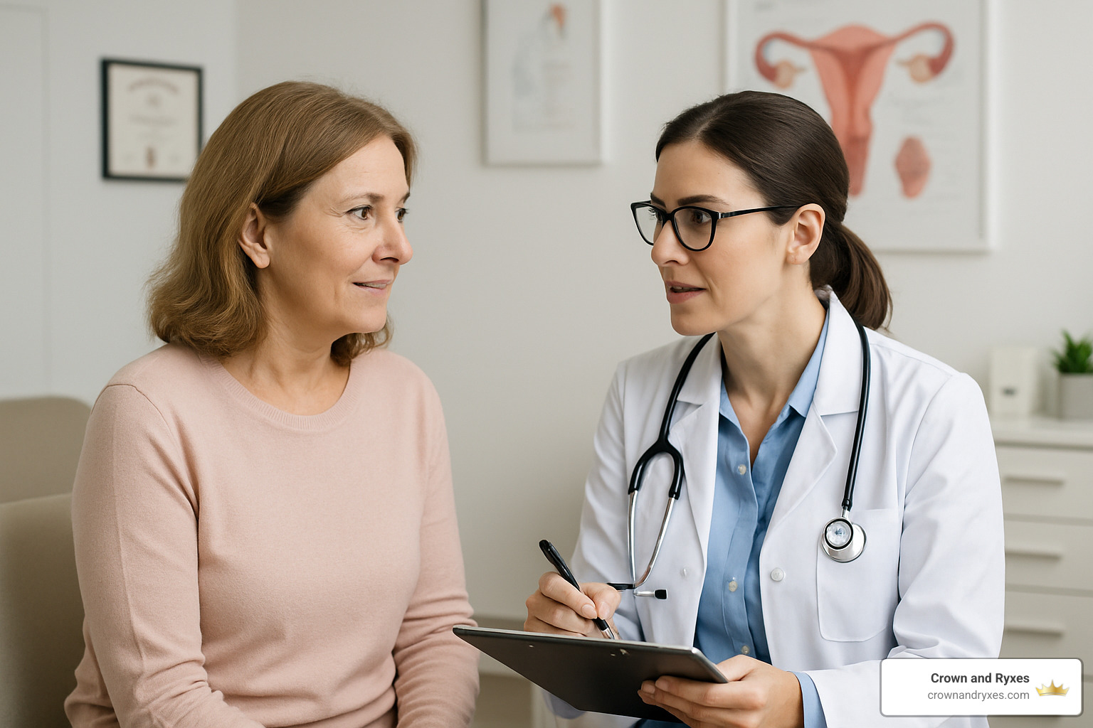 Woman consulting with doctor about vaginal rejuvenation options - vaginal rejuvenation