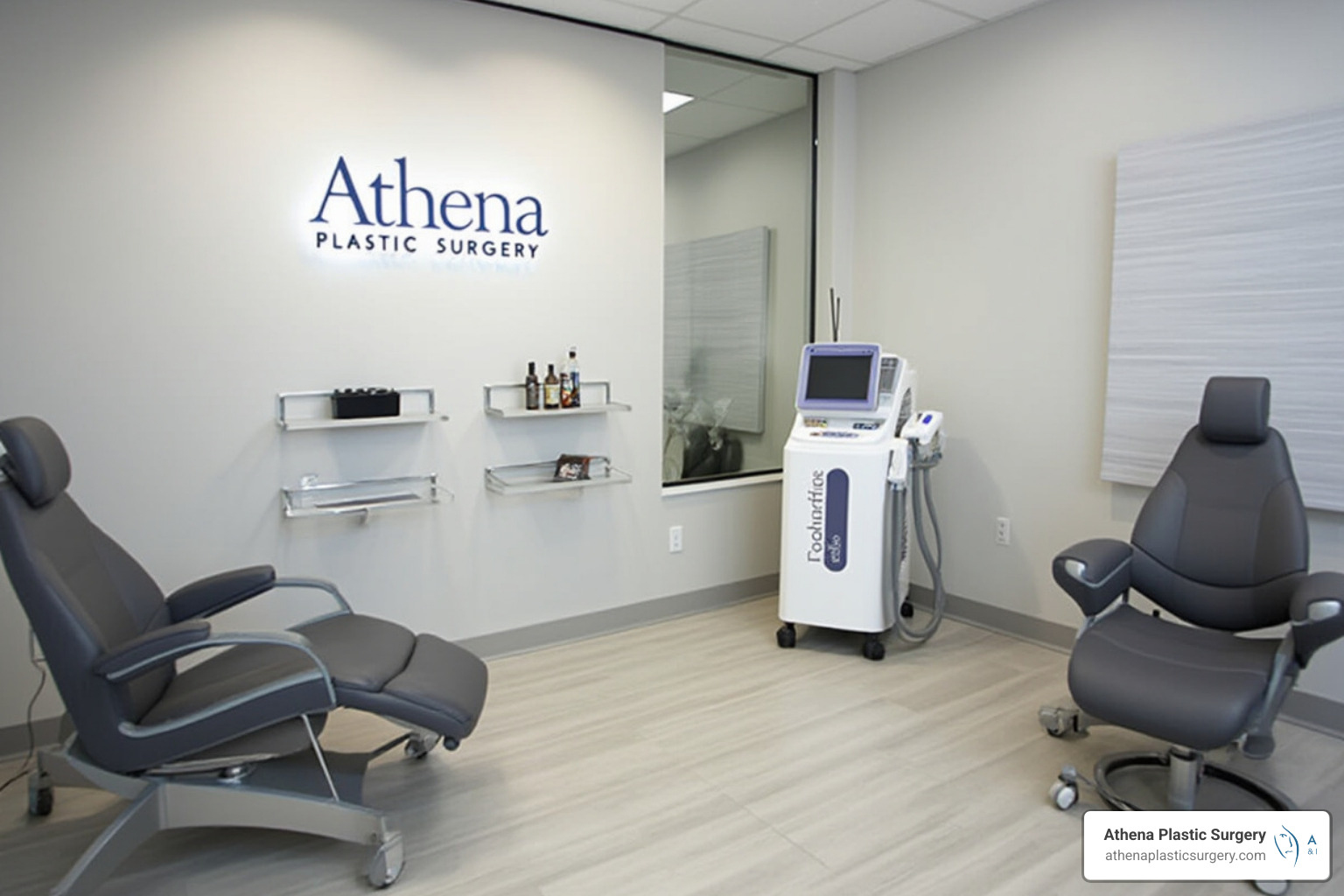 Modern CoolSculpting treatment room at Athena Plastic Surgery - coolsculpting back fat west palm beach Modern CoolSculpting treatment room at Athena Plastic Surgery - coolsculpting back fat west palm beach