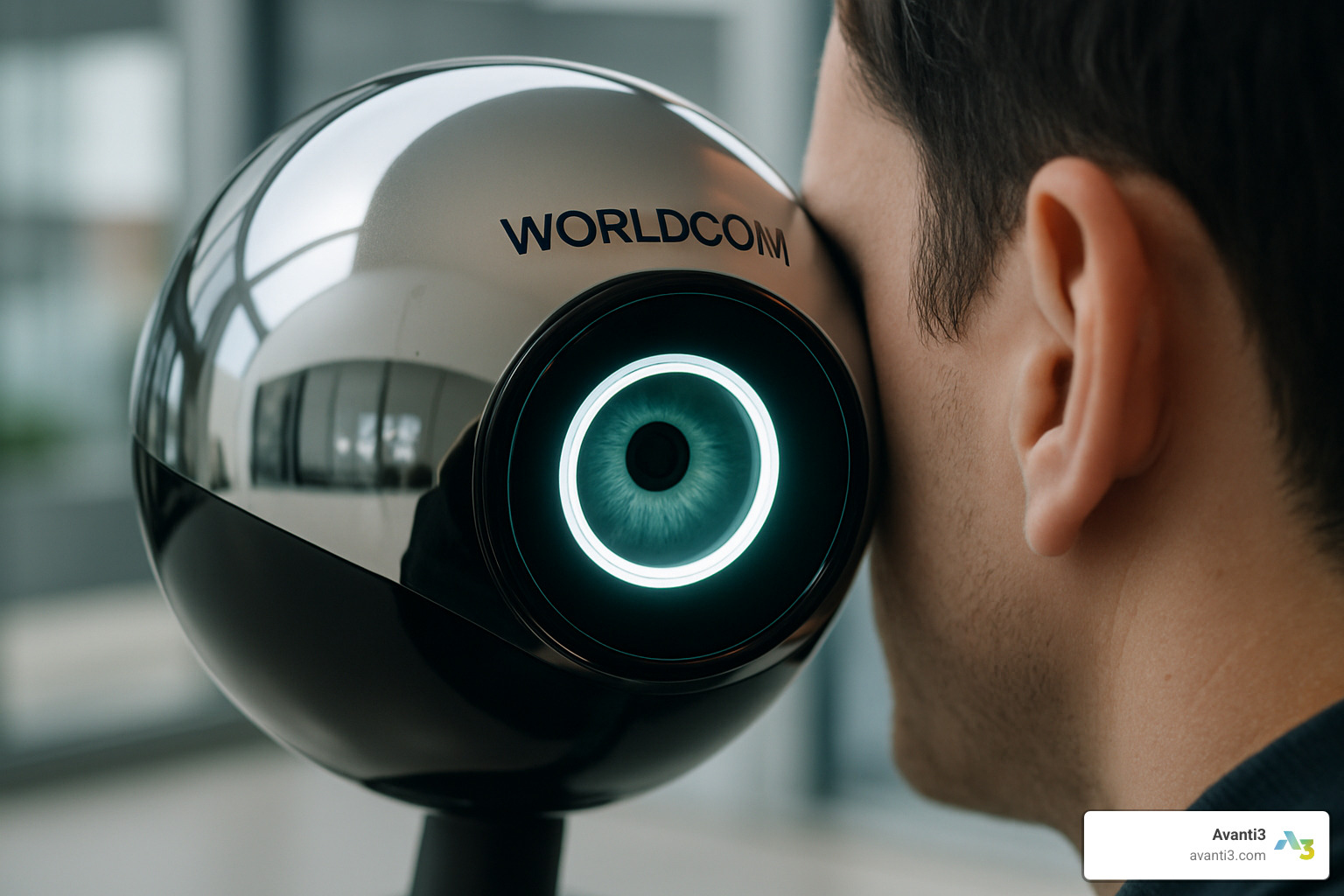 Worldcoin Orb iris scanning technology - Innovative digital assets