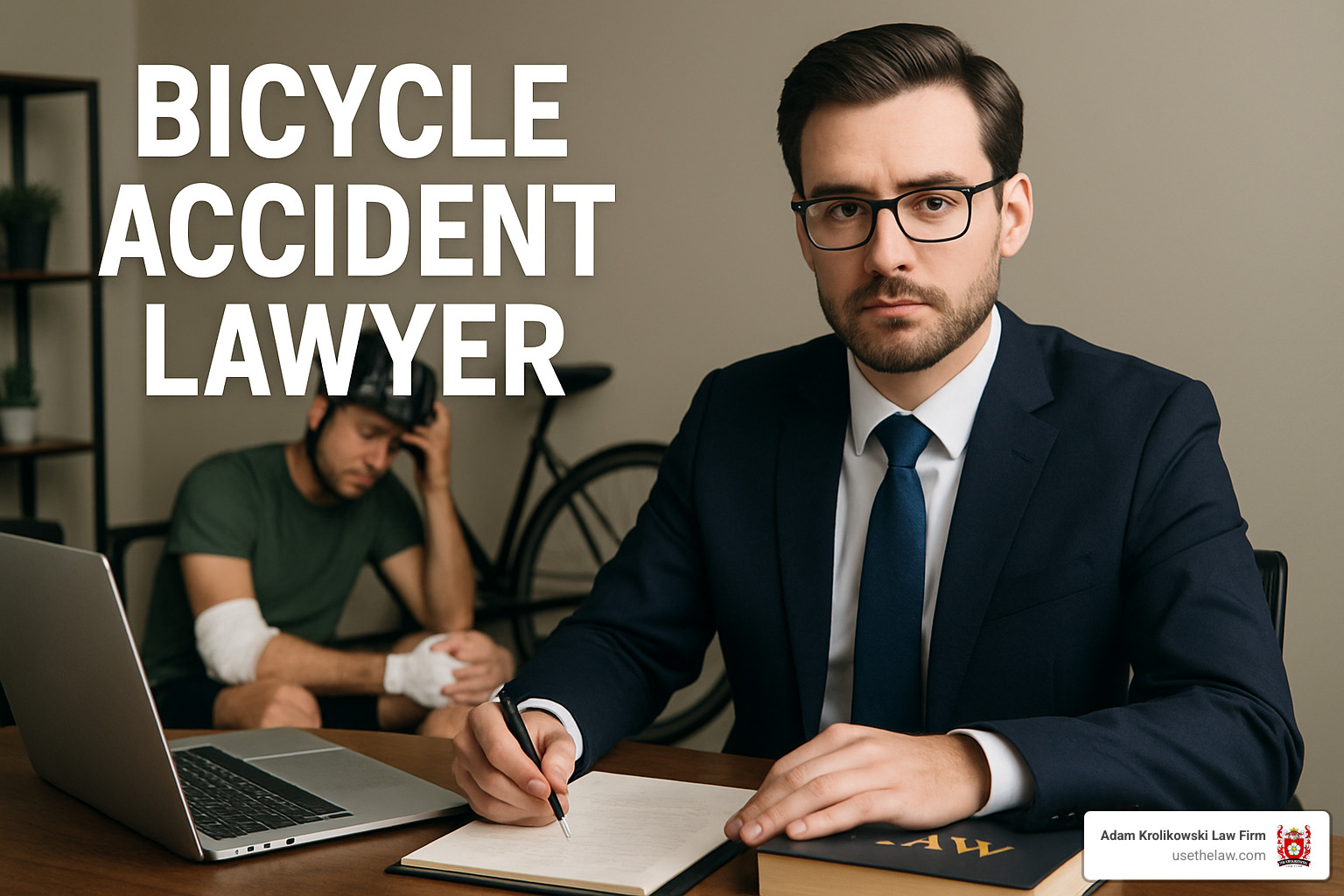 dangerous intersection marked with bicycle accident warnings - bicycle accident lawyer