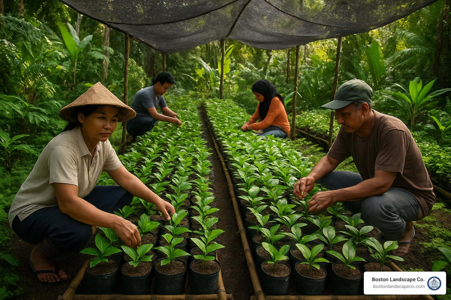 Nursery growing native trees for restoration in Borneo - Ecological Restoration