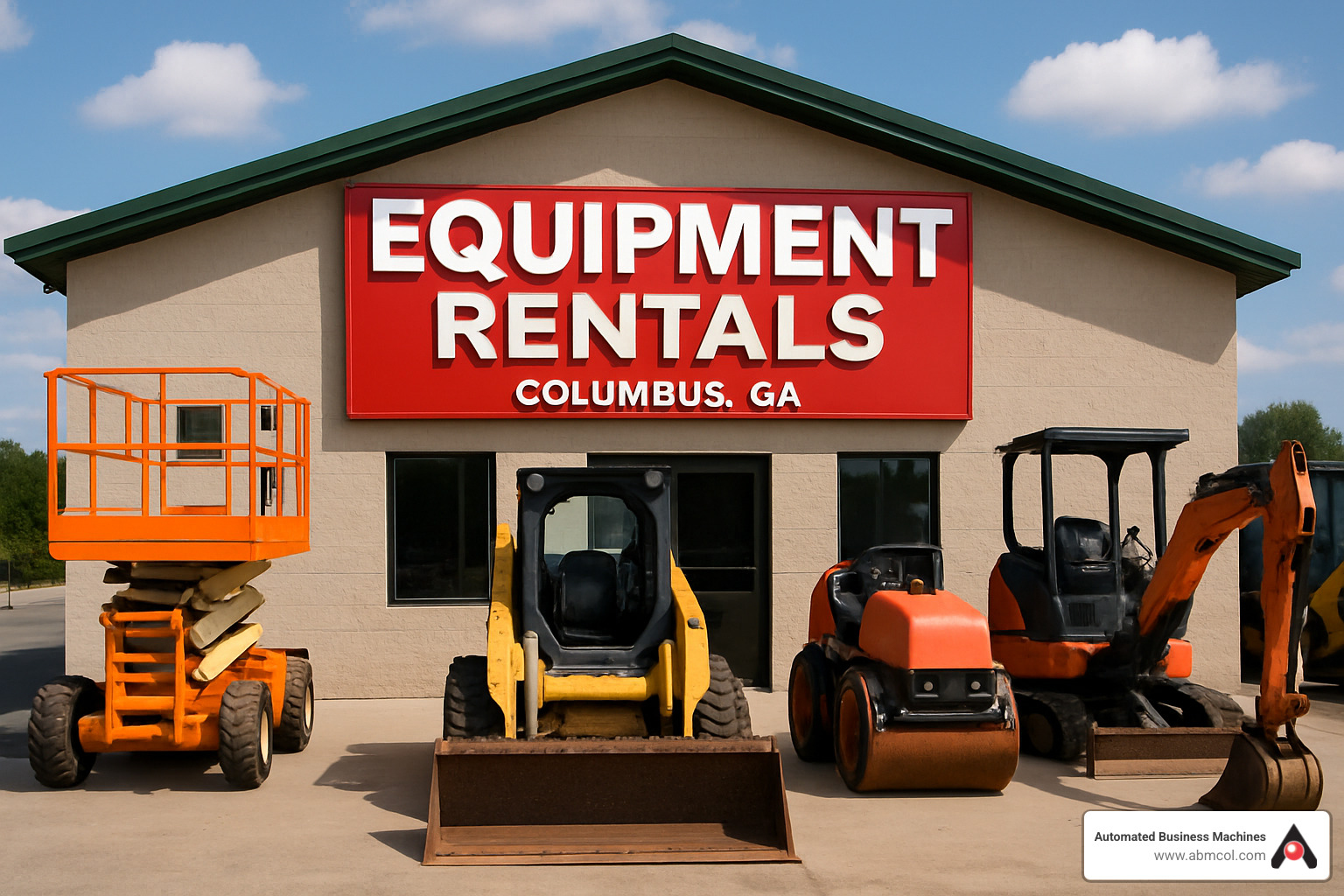 Assortment of earthmoving machines, aerial lifts, generators, lawn tools, concrete mixers, event tents, and moving trucks - equipment rentals columbus ga Assortment of earthmoving machines, aerial lifts, generators, lawn tools, concrete mixers, event tents, and moving trucks - equipment rentals columbus ga
