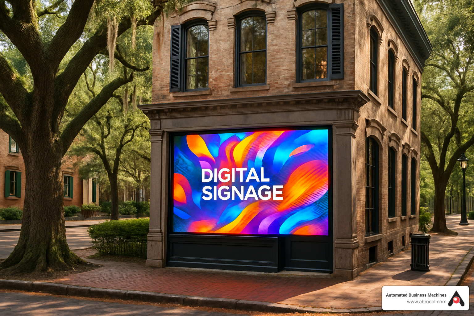 Savannah storefront with digital signage - digital signage Savannah