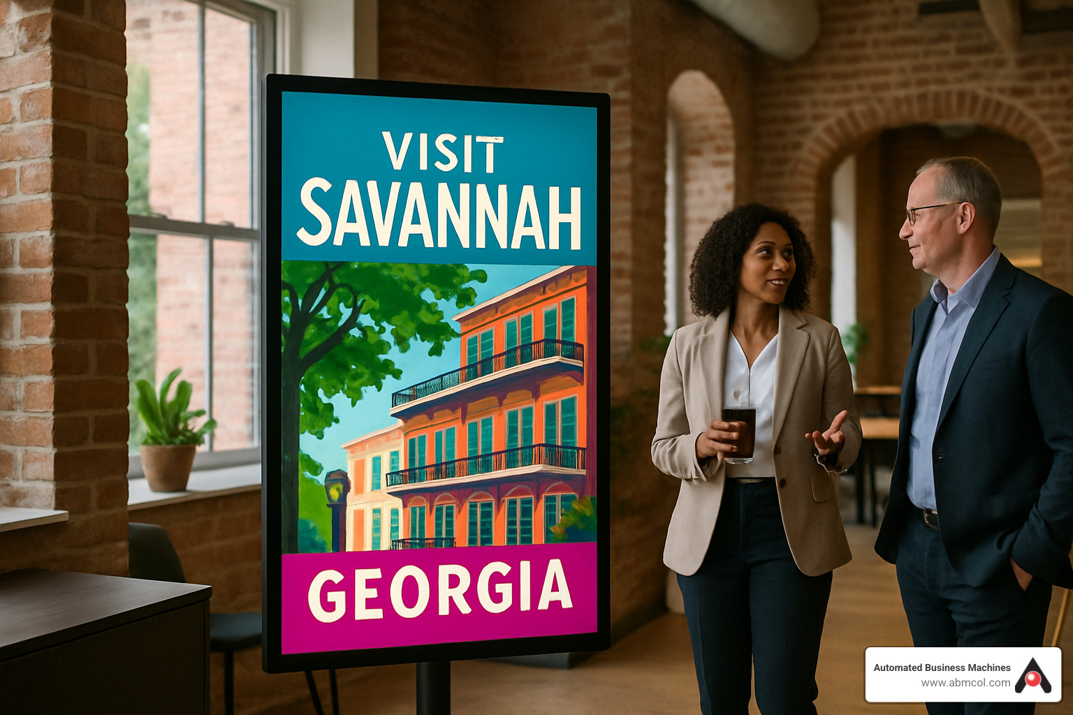Completed digital signage installation in a Savannah business - digital signage Savannah