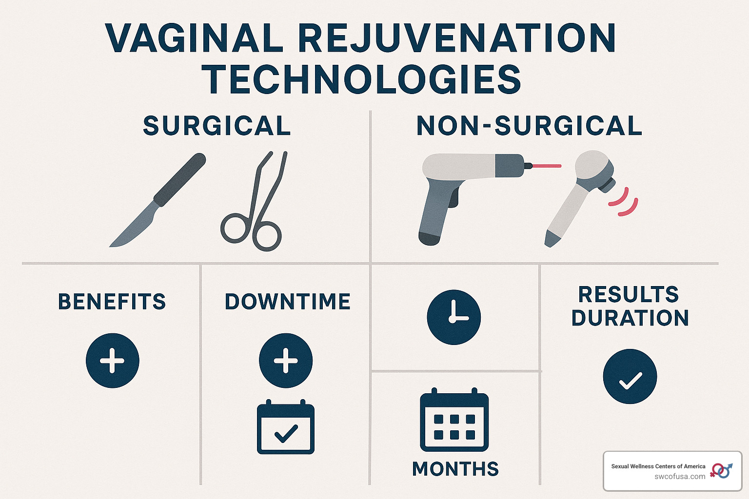 Comparison of different vaginal rejuvenation technologies - vaginal rejuvenation procedure
