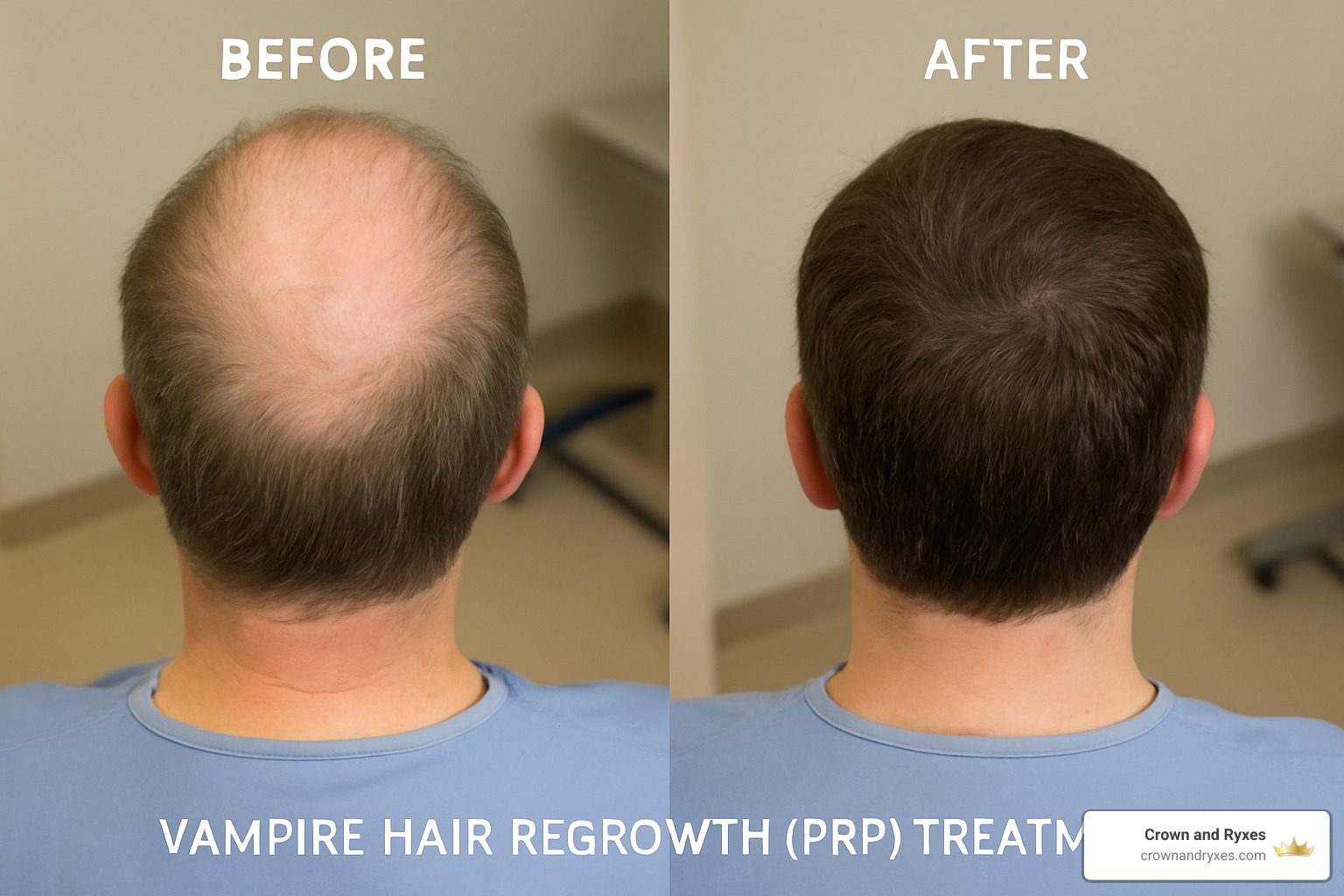 Before and after vampire hair regrowth treatment results - vampire hair regrowth
