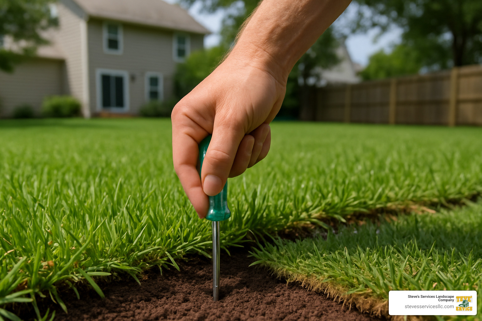 screwdriver soil moisture test - New sod watering guide