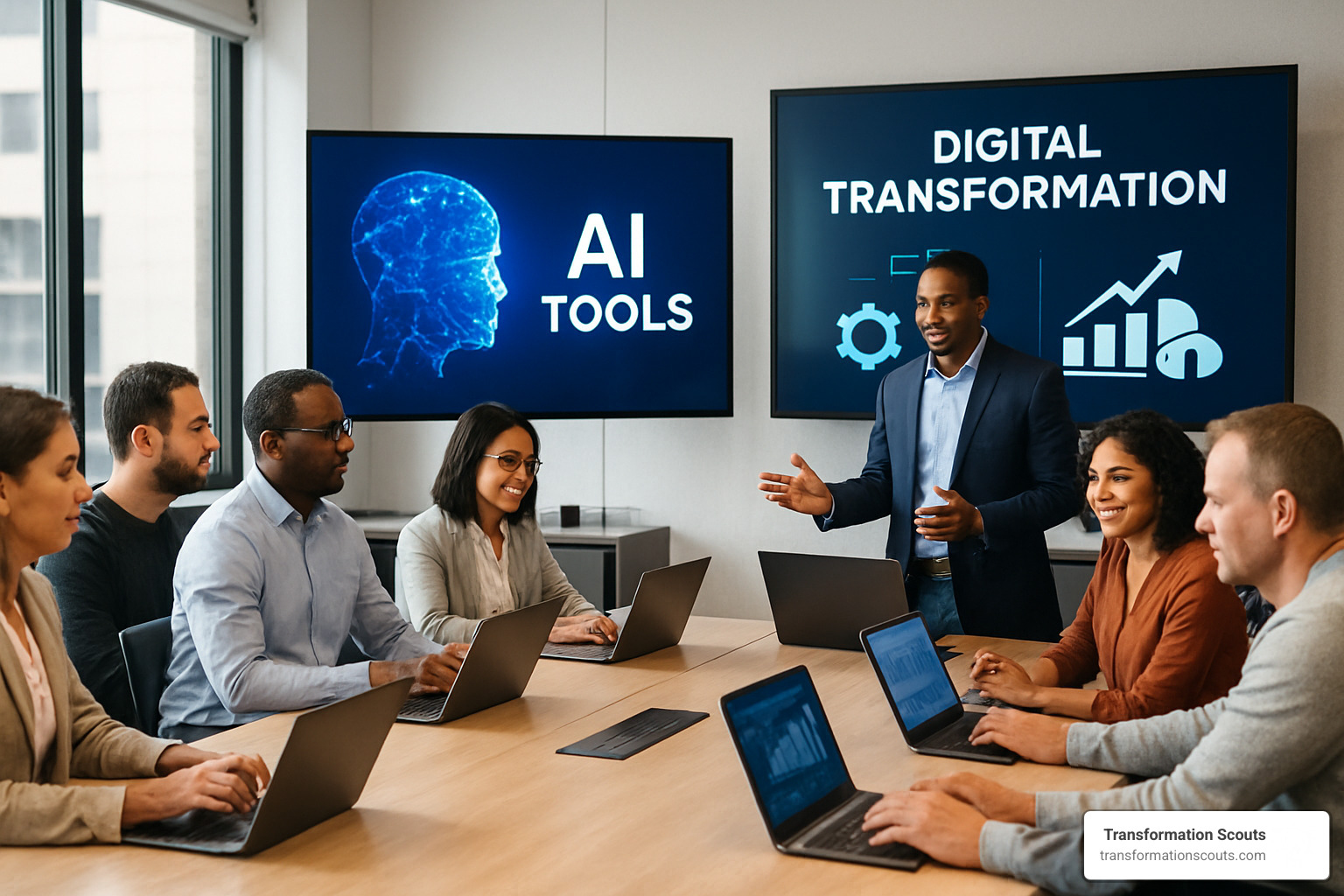 digital change workshop with AI tools demonstration - business growth workshops