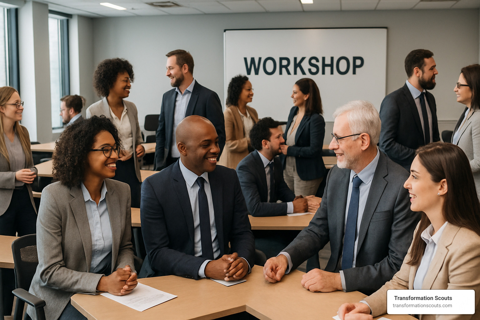 workshop participants networking and building community - business growth workshops
