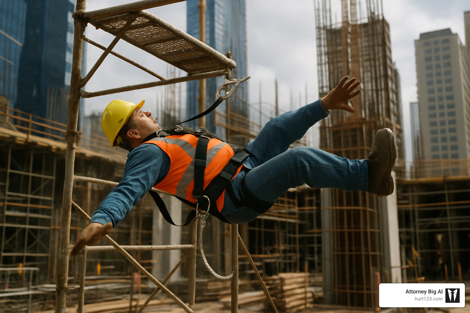 scaffold fall at construction site - Construction accident attorney Hollywood