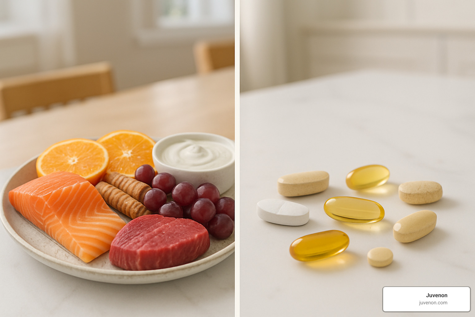 comparison of whole foods versus supplement pills - aging supplements